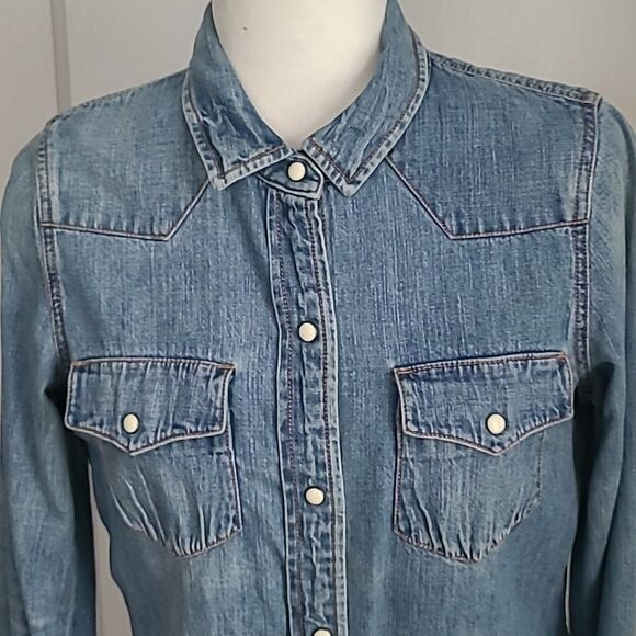 Handmade Vintage Upcycled Kantha & Denim Shacket - THE BLACK CROWES - Picture 7 of 9